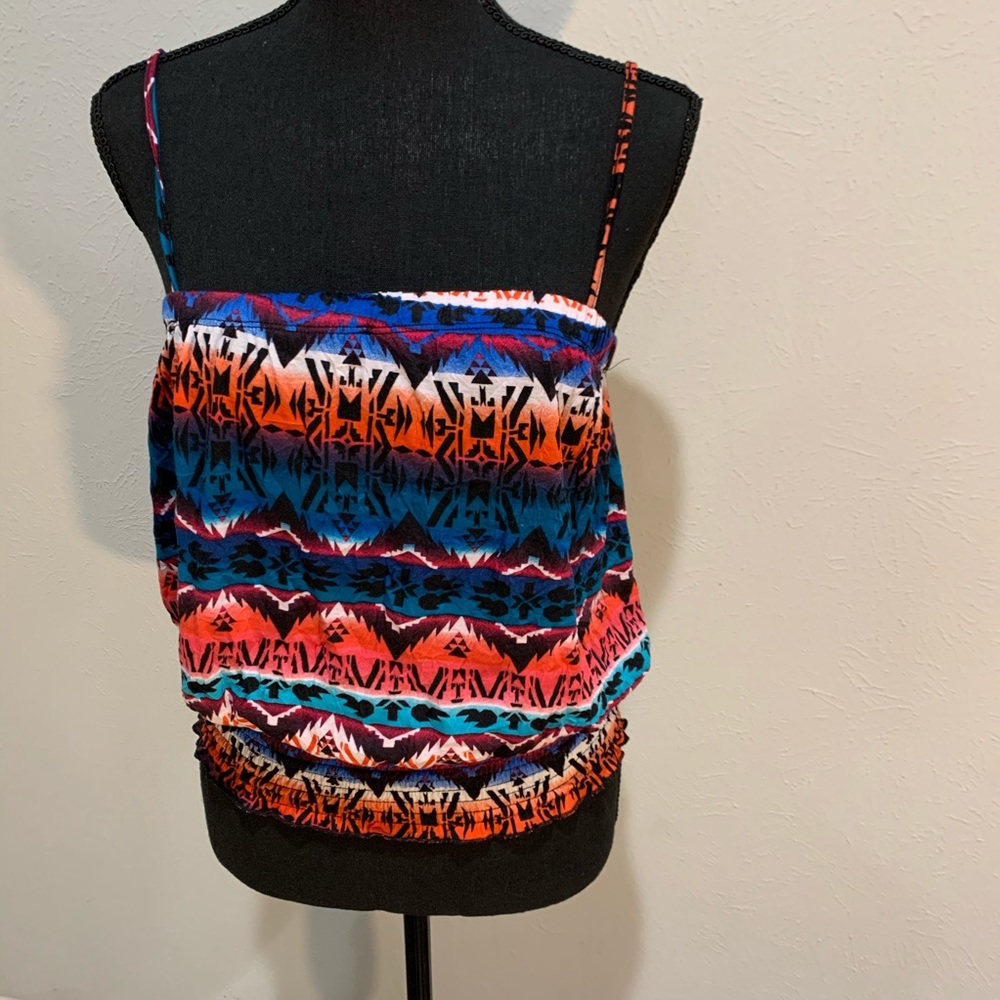 Strappy top with bold colors Sz M (7-9)